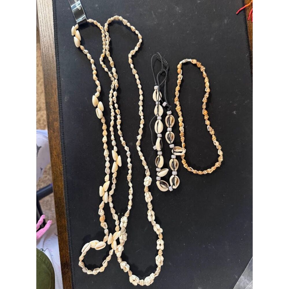 sea shell leis/necklace lot of 4
